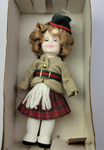 VINTAGE Shirley Temple Scottish Doll In Original Box Wee Willie Winky