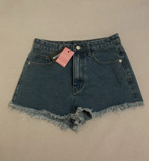 Short bloomer bébé Denim de coton ivoire brodé du motif Jardin de