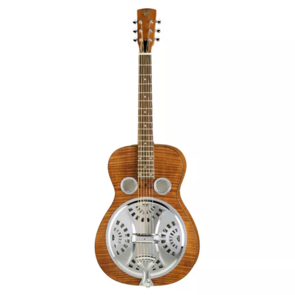 EPIPHONE Dobro Hound Dog Deluxe Cuello Redondo ❘ Guitarra Resonadora ❘ Arce Flameado