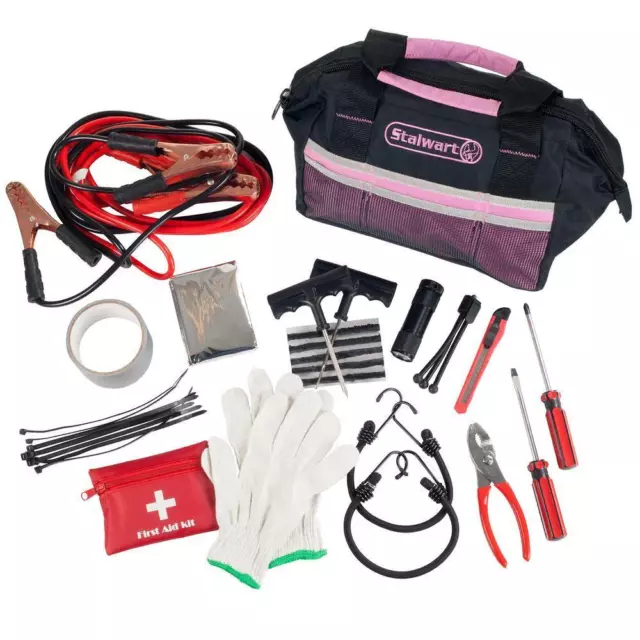 Stalwart Emergency Roadside Kit with Travel Bag, 55 Piece