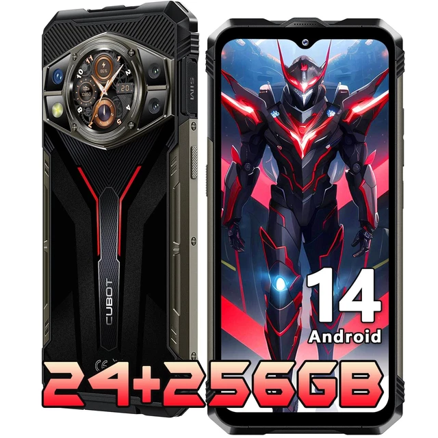 LAGENIO Panther2 Telephone Incassable Android 15, 12GO+128GO/1To TF, Octa- Core, 6.7" HD+ 120Hz, 5150 MAh Telephone Portable Chantier IP68, 16MP Caméra, GPS/OTG/NFC/3 Card Slot, Blanc