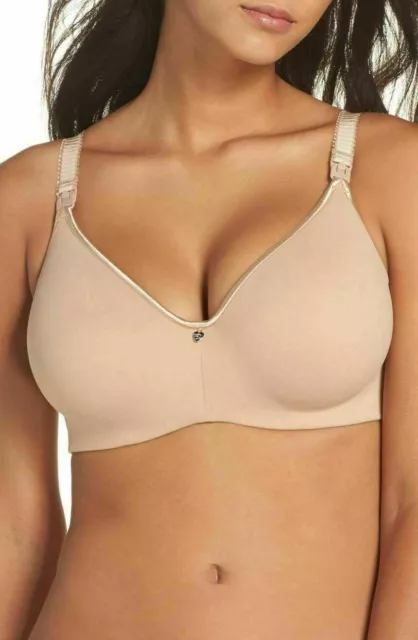 Cake Lingerire 24-1016 Croissant Contour Underwire Nursing Bra SZ 32G Nude