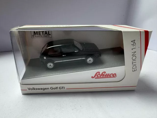 1:64 Schuco Volkswagen Golf I GTI Schwarz Modellauto