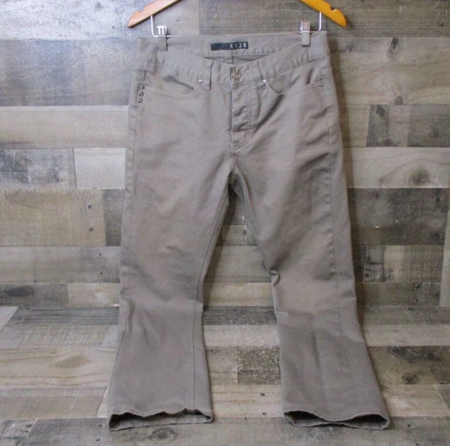 Krew Jeans Mens 31x30 Gray Slim Straight Button Fly Denim Stretch Skater Pants