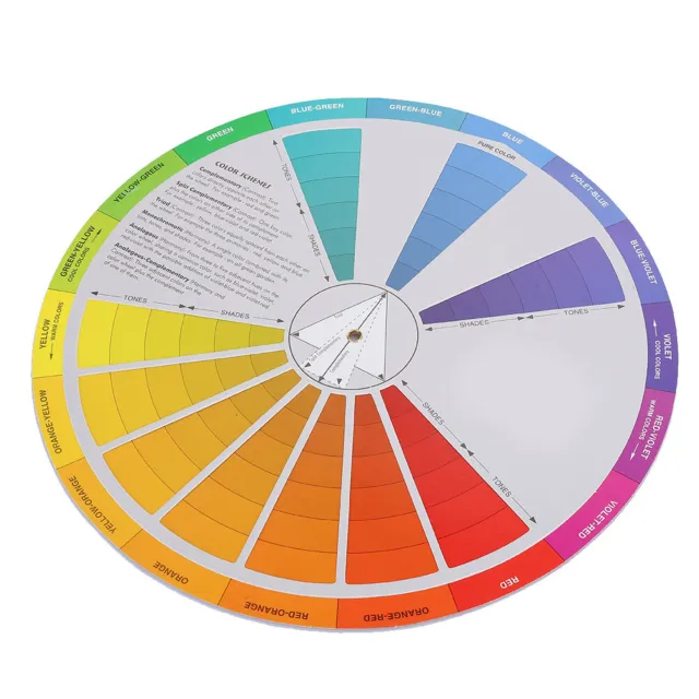 Tattoo Color Wheel Pigment Color Wheel Mixing Guide Tattoo Accessory (23cm D Hoi