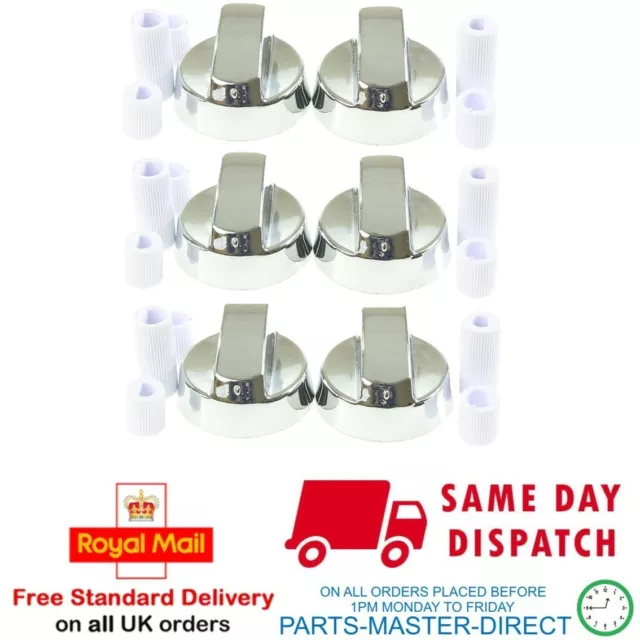 Pour Stoves New World Argent Four Cuisinière Bouton Interrupteur X 6 Paquet