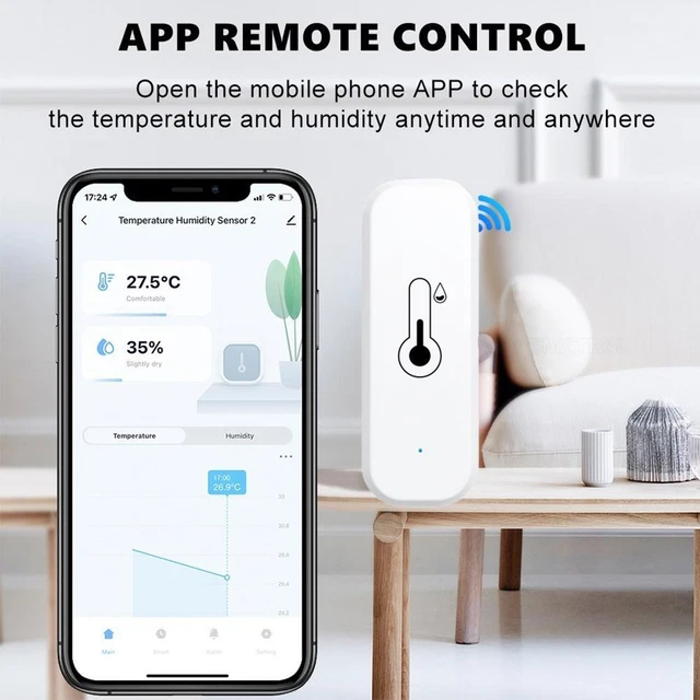FOR ALEXA TUYA Smart Wifi/ZigBee Temperature Humidity Sensor Monitor