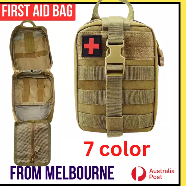 Tactical MOLLE Rip Away EMT IFAK Medical Pouch First Aid Kit Utility ( ONLY BAG)