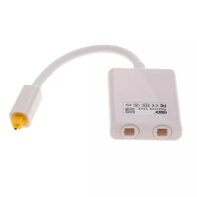 New Digital Toslink Optical Fiber Audio 1 to 2 Female Splitter Adapter