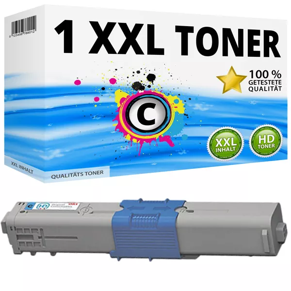 1x XL TONER CYAN für OKI MC351DN MC352DN MC361DN MC362DN MC561DN MC562DNW