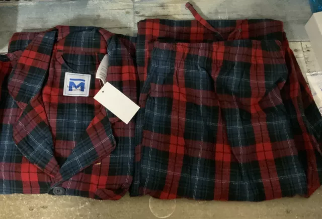 ⚡️Majestic International 100% Cotton Plaid Pajama Set (Medium)