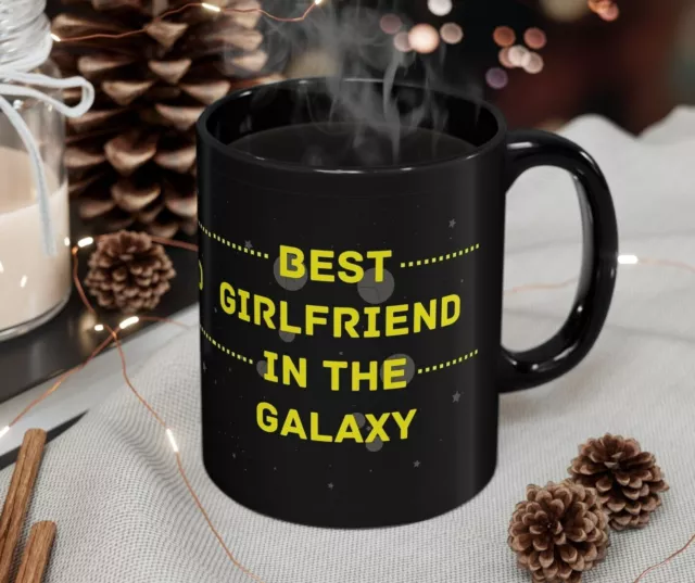Best Girlfriend In The Galaxy Mug Gift For Partner Valentines Funny Coffee 11 oz