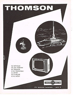 PUBLICITE ADVERTISING 1964 THOMSON  HOUSTON  téléviseurs 