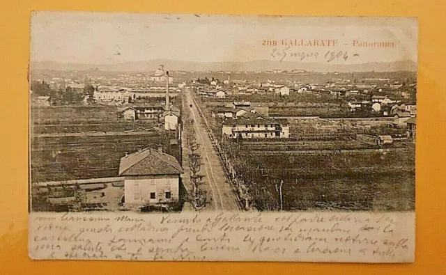 cartolina gallarate varese panorama formato piccolo 1904