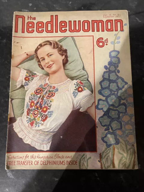 1930s The Needlewoman Magazine September 1937  Vintage Free P&P