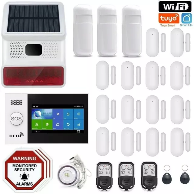 WiFi Touch Screen Wireless Home security Burglar House Alarm System