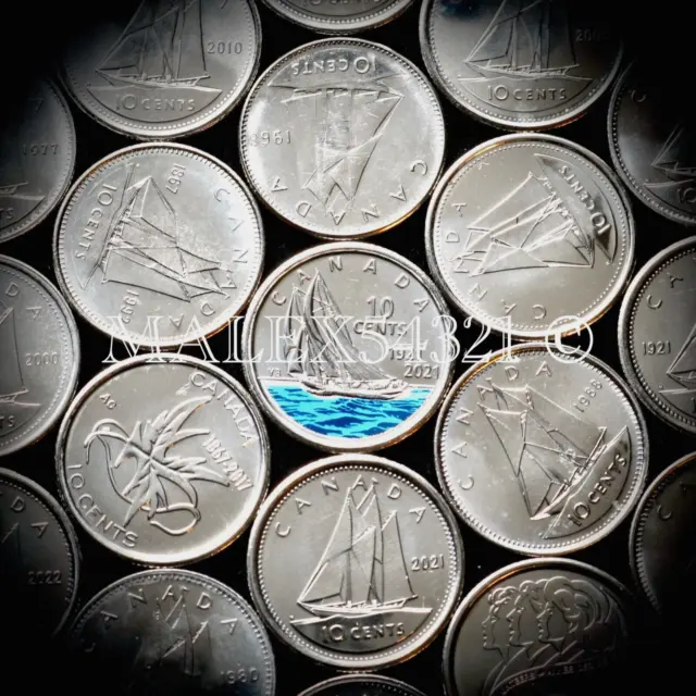 🇨🇦​ Canada Complete 1968 To 2023 10 Cents Set Uncirculated (64 Coins)