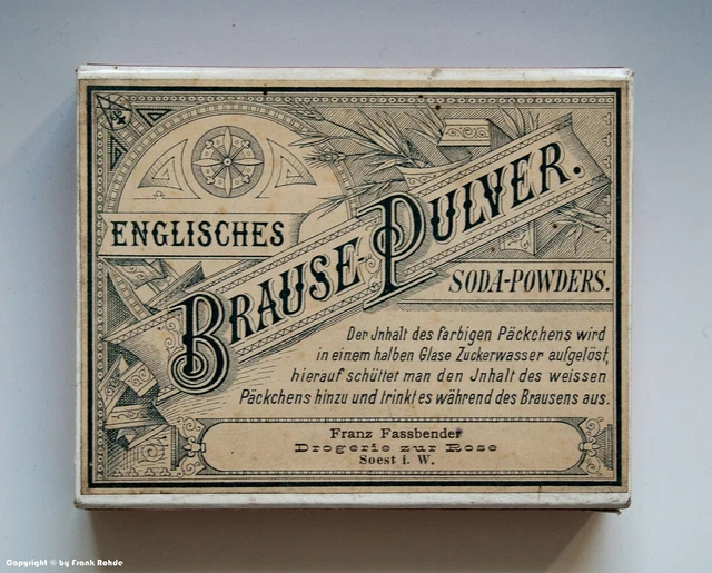 Packung ENGLISCHES BRAUSE PULVER um 1900