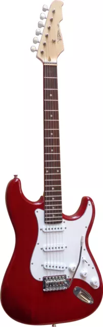 E-Gitarre MSA ST5 dunkelrot, Massivholzkörper, Top Auswahl, mit Anschlußkabel!n