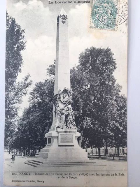 CPA NANCY Monument Du Président Carnot 1896