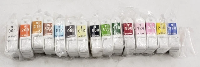 15 cartuchos de hilos para estación de apliques Brother E-100