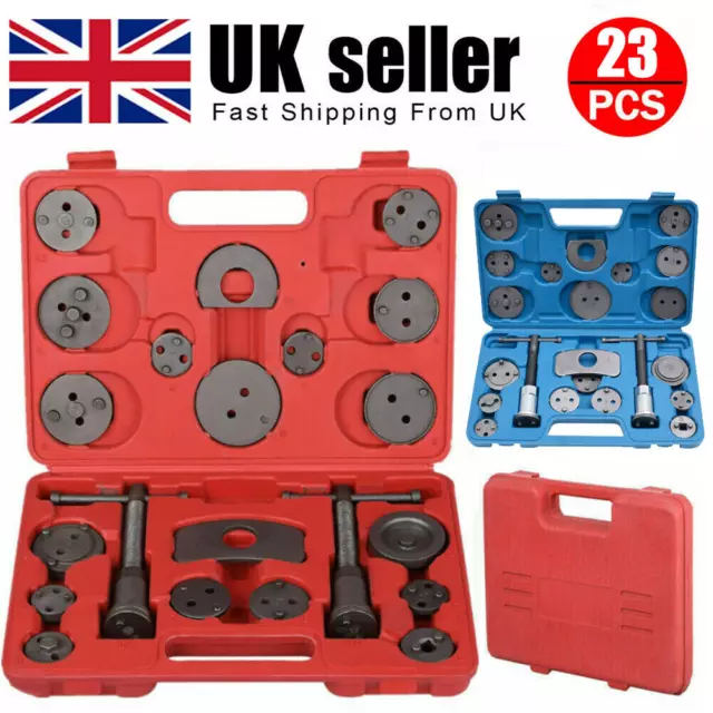 Universal New Brake Caliper Piston Rewind Wind Back Tool Kit 23 Pieces Set