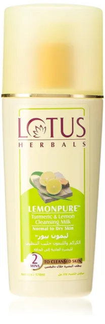 Lotus Herbals Lemonpure Curcuma Et Citron Démaquillage Lait pour Tous Peau 170ml