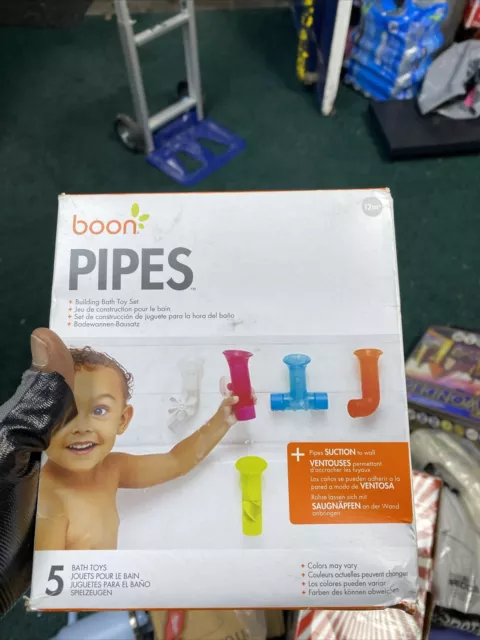 Boon Pipes Toy - Multi-Coloured For Kids Children Make Bath Time Fun(TATTY BOX)