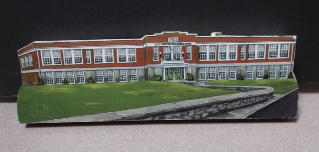Vtg Wooden Shelf Sitter "South Middleton Pa. School" 2005 by Jeannie