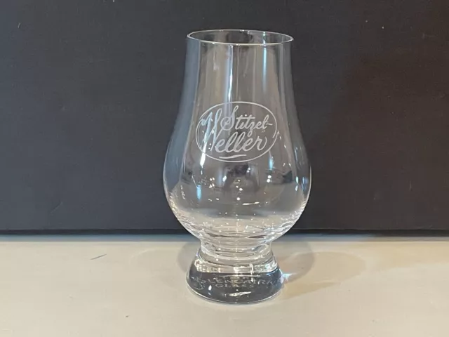 Stitzel-Weller Etched Bourbon Whiskey Glencairn Glass