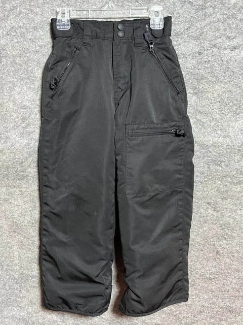 Gap Snow Pants Kids Size 6 Fleece Lined Ski Winter Elastic Waist Black