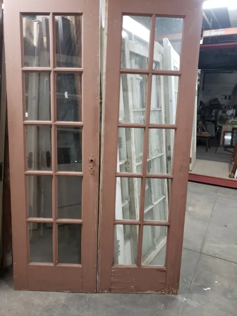 Old French Doors 24" X 79.5. Ea 48 Total Open 10 Light
