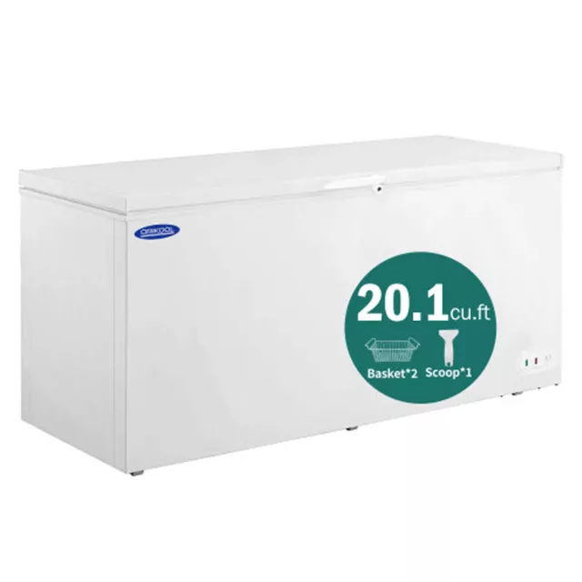 Chest Freezer Commercial Deep Chest Freezers With Lockable Stay-Open Lid Painted