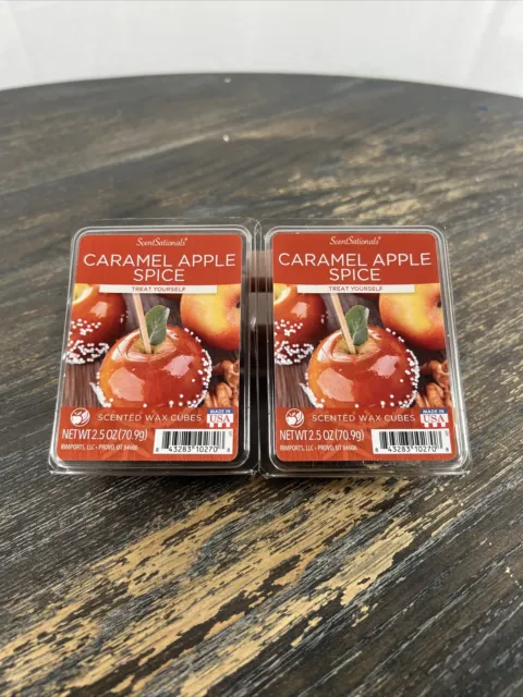 Scentsationals Scented Caramel Apple Spice Wax Melts 12 Wax Cubes Value  Pack