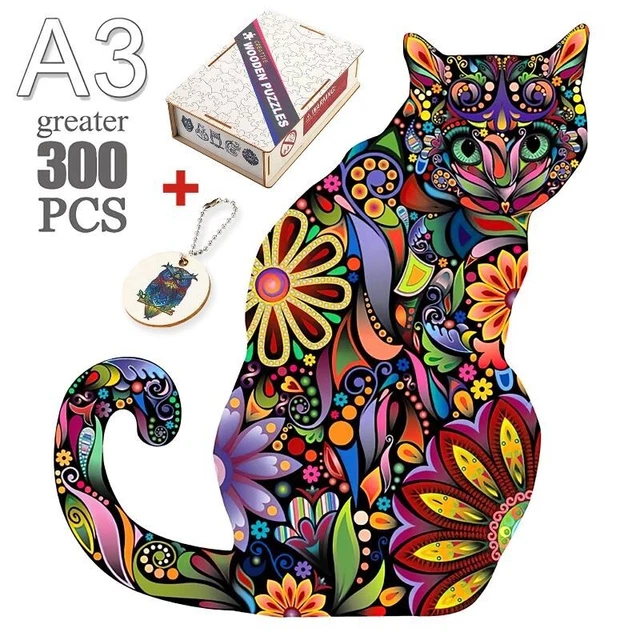Leopard Cat Animal Jigsaw Puzzles Children Toys Decorative Intellectual Games