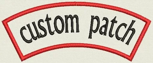 Custom Embroidered Rocker, Name Tag, Biker Patch, badge 5" x 3"