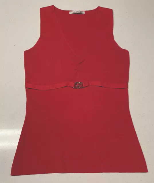 Carolina Herrera Womens S Tank Top Knit With Logo MINT