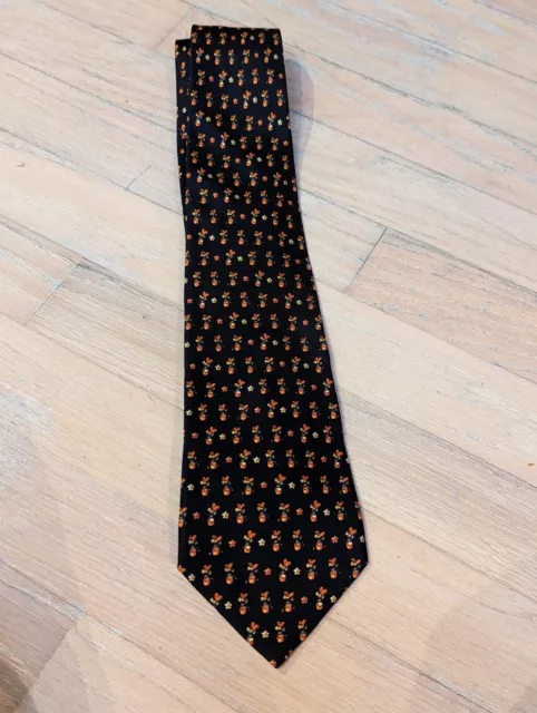 Salvatore Ferragamo 100% Silk tie black bee