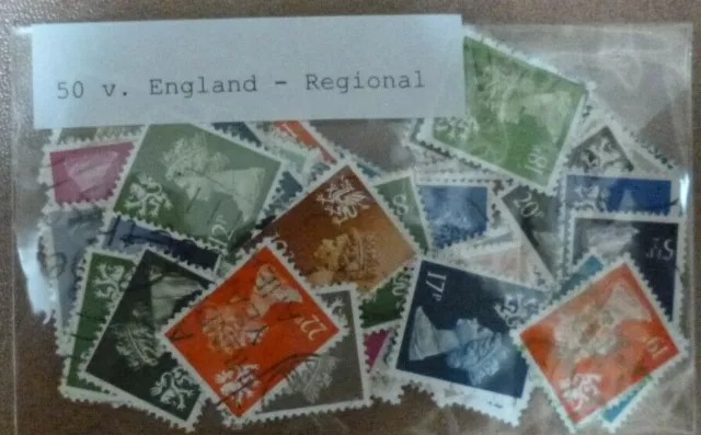 GREAT BRITAIN GB REGIONALS COLLECTION PACKET of 50 Different STAMPS USED