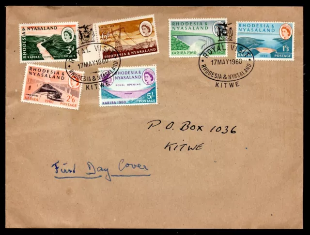 Rhodesia & Nyasaland - 1960 Opening of Kariba Hydroelectric Dam First Day Cover