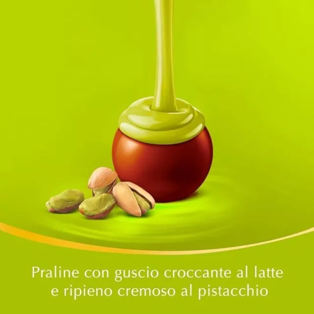 Lindor Praline di Cioccolato al Latte con Ripieno Pistacchio, 16 Cioccolatini.