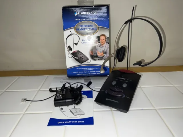 Plantronics S11 Telephone Headset System Office Business Not Tested. But Looks ￼