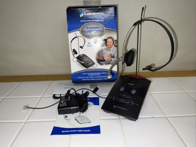 Plantronics S11 Telephone Headset System Office Business Not Tested. But Looks ￼
