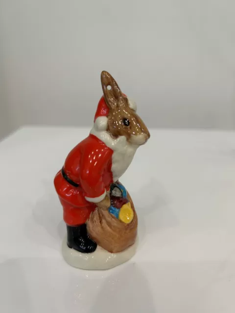 Royal Doulton DB62 Santa Happy Christmas Ornament Bunnykins. VHTF