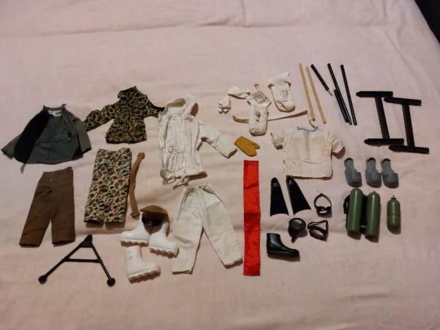 Vintage Palitoy Action Man Job Lot Of Various Outfits & Equipment