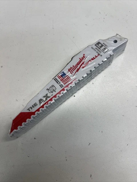 Milwaukee 48-01-2001 5 tpi 6 in. AX Super Sawzall Blade (10pack)