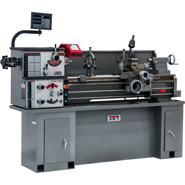 JET Geared Head Bench Lathe w/Acu-Rite 203 DRO- 13inx40in