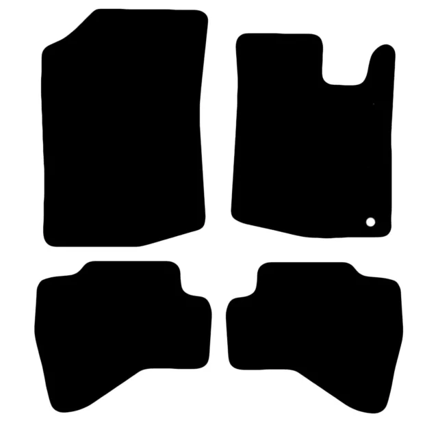 For Peugeot 107 Tailored Black Car Floor Mats Carpets 4pc Set With Clips