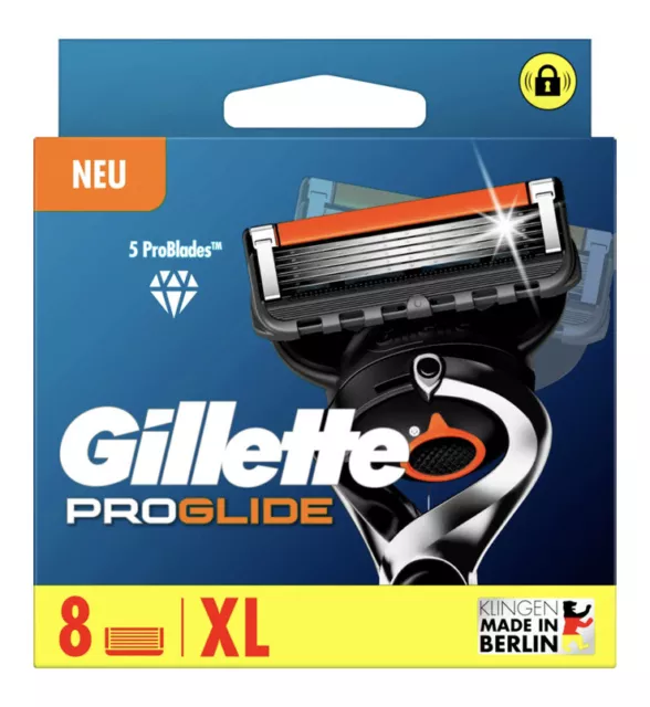 Gillette Fusion Proglide Rasierklingen 8 Stück XL Packet 100% Orginal OVP