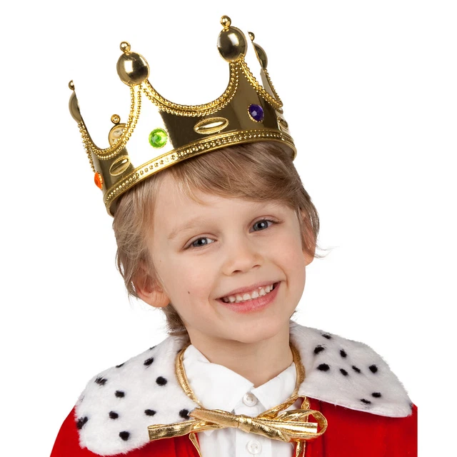 Kinderkrone Con Pietre Preziose Dorato Corona Principe Reale Regina